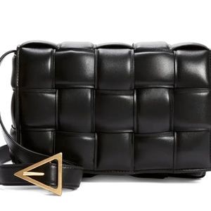 Leather Woven Crossbody Bag